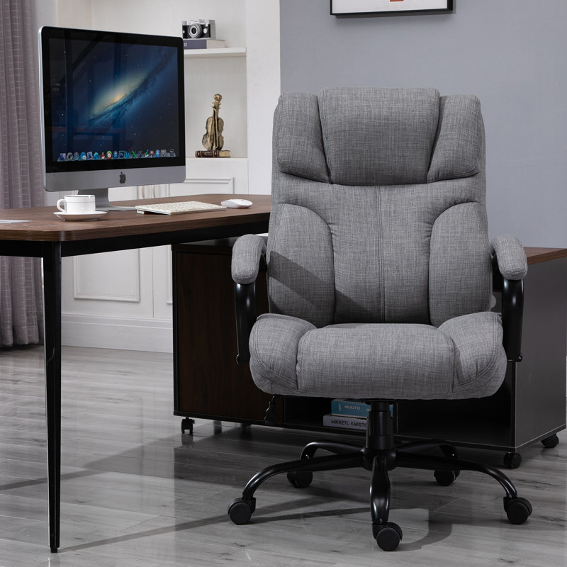 Latitude Run® Ergonomic Big And Tall Fabric Office Chair With Wheels